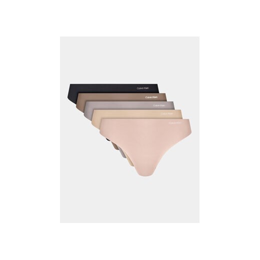 Calvin Klein Underwear Komplet 5 par stringów 000QD3556E Kolorowy ze sklepu MODIVO w kategorii Majtki damskie - zdjęcie 169895382