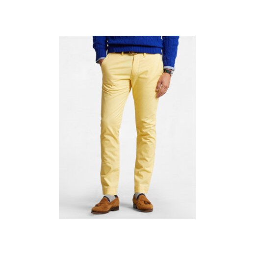 Polo Ralph Lauren Chinosy 710704176032 Żółty Slim Fit ze sklepu MODIVO w kategorii Spodnie męskie - zdjęcie 169895593