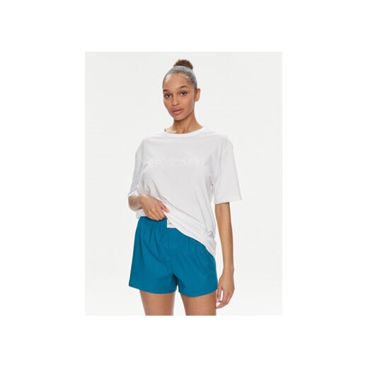 Calvin Klein Underwear Piżama 000QS7191E Niebieski Regular Fit ze sklepu MODIVO w kategorii Piżamy damskie - zdjęcie 169895972