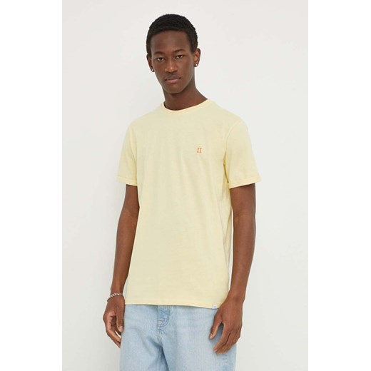 Les Deux t-shirt bawełniany kolor żółty gładki ze sklepu ANSWEAR.com w kategorii T-shirty męskie - zdjęcie 169903820