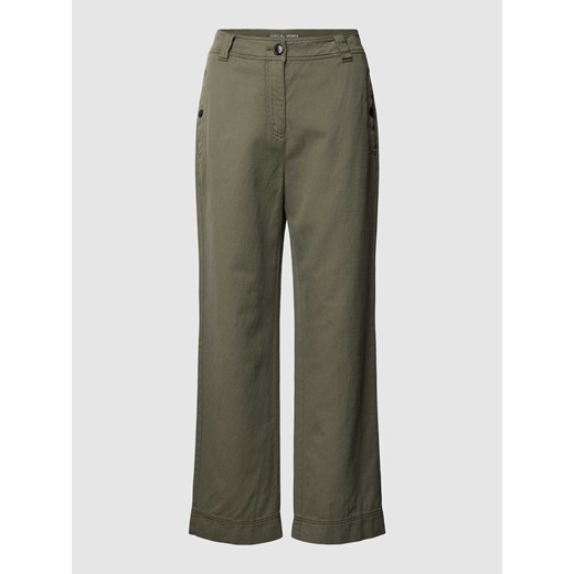 Spodnie z szeroką nogawką i zapięciem na guzik ze sklepu Peek&Cloppenburg  w kategorii Spodnie damskie - zdjęcie 169905620
