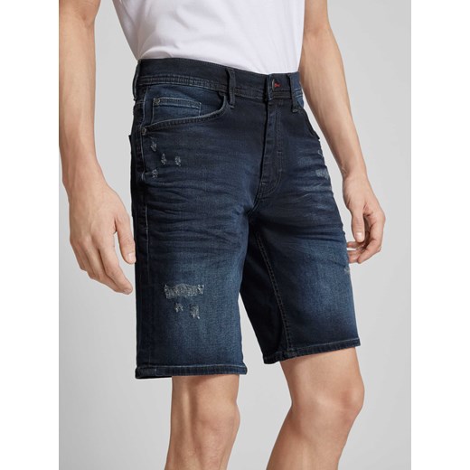 Szorty jeansowe o kroju regular fit z przetarciami XL Peek&Cloppenburg 
