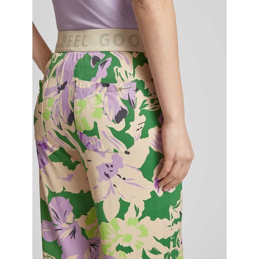 Spodnie materiałowe o luźnym kroju z kwiatowym nadrukiem model ‘STYLE.MAINE’ 40 Peek&Cloppenburg 