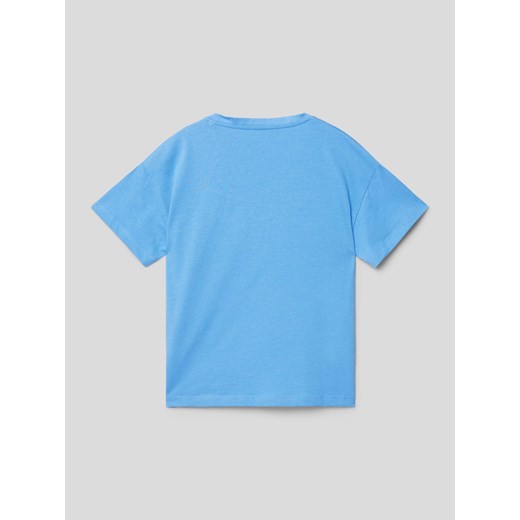 Niebieski t-shirt chłopięce Tom Tailor w nadruki 