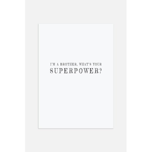 H & M - Brother Superpower Plakat - Czarny ze sklepu H&M w kategorii Dekoracje ścienne - zdjęcie 169907793