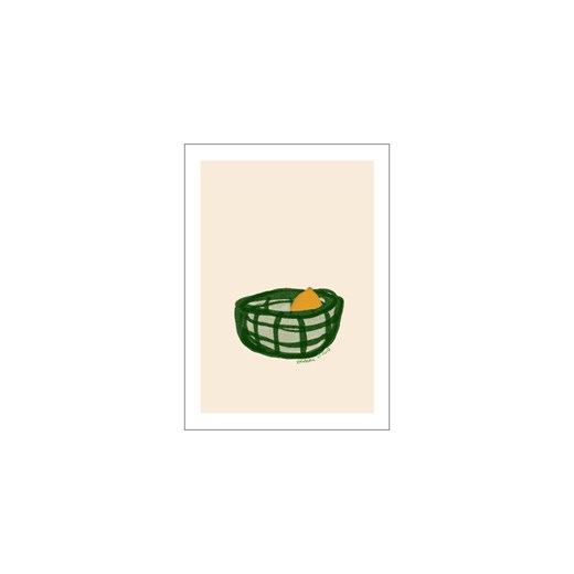 H & M - Engberg Studio - A Lemon In A Basket- Cream - Biały ze sklepu H&M w kategorii Dekoracje ścienne - zdjęcie 169908021