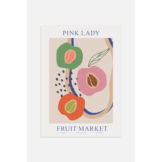 H & M - Fruit Market Apple Plakat - Różowy H & M 30x40 H&M