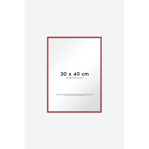 H & M - Lustro Z Drewnianą Ramą - Czerwony ze sklepu H&M w kategorii Lustra - zdjęcie 169908050