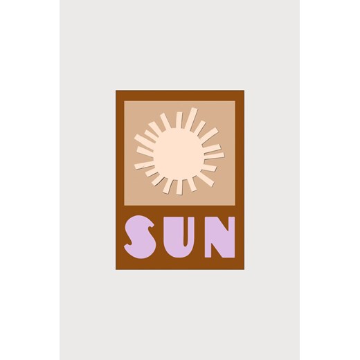 H & M - French Toast Studio - Cheer Up Sun Brown - Pomarańczowy ze sklepu H&M w kategorii Dekoracje ścienne - zdjęcie 169908082
