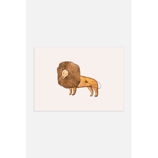 H & M - Aquarelle Lion Plakat - Brązowy ze sklepu H&M w kategorii Plakaty - zdjęcie 169908100