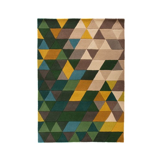 H & M - Wełniany Dywan Prism Z Geometrycznym Wzorem - Zielony ze sklepu H&M w kategorii Dywany - zdjęcie 169908203
