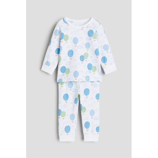 H & M - Bawełniana piżama z nadrukiem - Niebieski ze sklepu H&M w kategorii Piżamy dziecięce - zdjęcie 169908434