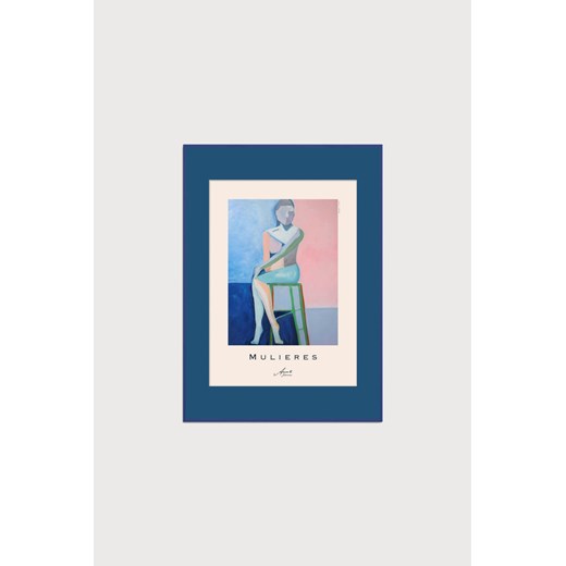 H & M - Anna K. Simonsen - Alma (framed) - Niebieski ze sklepu H&M w kategorii Dekoracje ścienne - zdjęcie 169908660