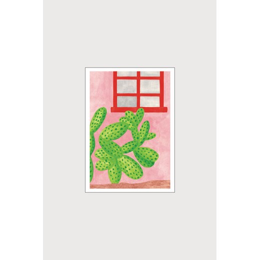 H & M - Iga Illustrations - Cactus 02 - Różowy ze sklepu H&M w kategorii Dekoracje ścienne - zdjęcie 169908680
