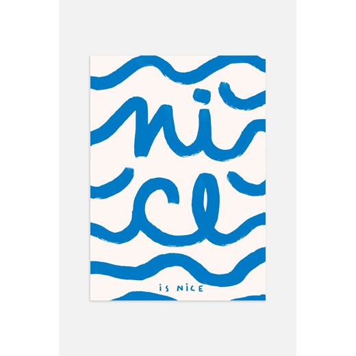 H & M - Nice Is Nice Plakat - Niebieski ze sklepu H&M w kategorii Plakaty - zdjęcie 169908801