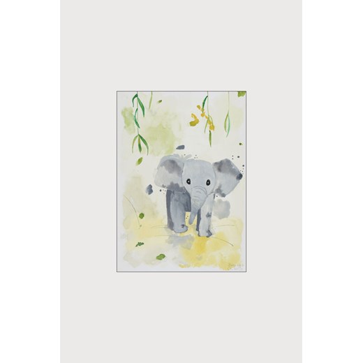 H & M - Et Lille Atelier - Baby Elefant - Biały ze sklepu H&M w kategorii Plakaty - zdjęcie 169908844