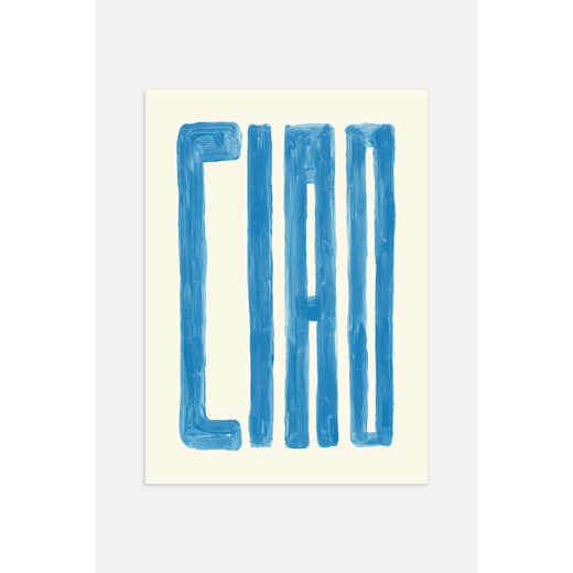 H & M - Ciao Plakat - Niebieski ze sklepu H&M w kategorii Dekoracje ścienne - zdjęcie 169908941