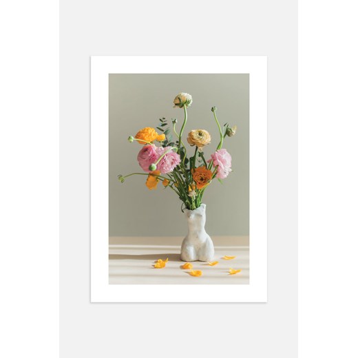 H & M - Flower Still Life Plakat - Różowy H & M 30x40 H&M