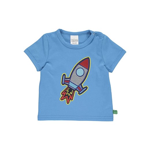 Fred´s World by GREEN COTTON Koszulka &quot;Hello space&quot; w kolorze błękitnym ze sklepu Limango Polska w kategorii Koszulki niemowlęce - zdjęcie 169909724