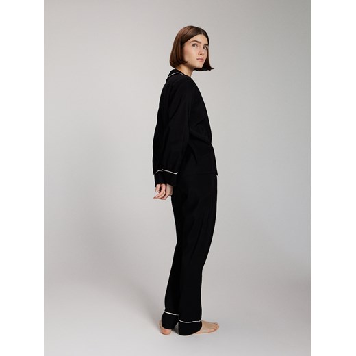 Reserved - Dwuczęściowa piżama z wiskozy - czarny Reserved XXL Reserved
