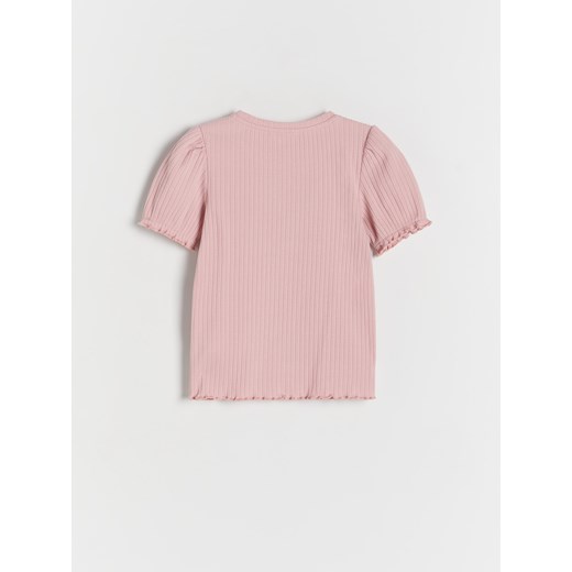 Reserved - T-shirt w prążek - różowy Reserved 152 (11 lat) Reserved