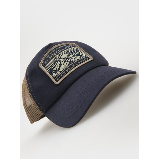 Reserved - Czapka trucker z naszywką - granatowy Reserved ONE SIZE Reserved