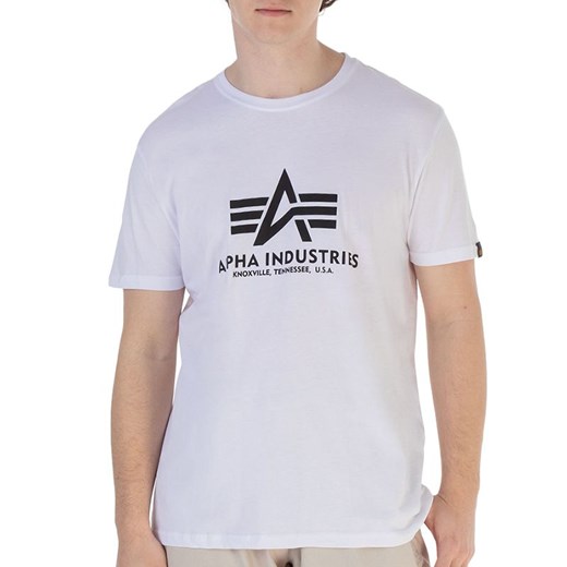 Koszulka Alpha Industries Basic T-shirt 10050109 - biała ze sklepu streetstyle24.pl w kategorii T-shirty męskie - zdjęcie 169937454