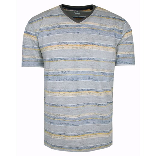 Męski T-Shirt marki Pioneer - Dekolt w Serek, Efekt Koszulki na Lewej Stronie TSKOWpion60024col9711 ze sklepu JegoSzafa.pl w kategorii T-shirty męskie - zdjęcie 169949121