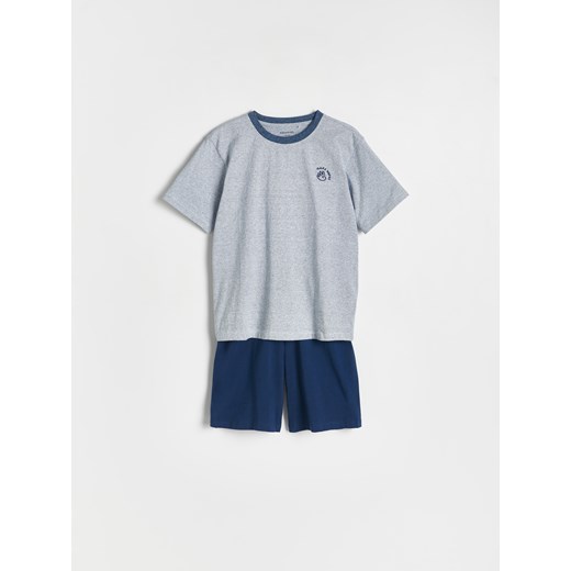 Reserved - Dwuczęściowa piżama z haftem - granatowy ze sklepu Reserved w kategorii Piżamy dziecięce - zdjęcie 169959201