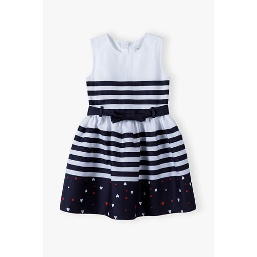 Błękitna sukienka bez rękawów w pasy ze sklepu 5.10.15 w kategorii Sukienki niemowlęce - zdjęcie 169960410