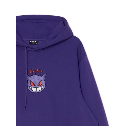 Cropp - Ciemnofioletowa bluza z kapturem Pokémon - purpurowy Cropp S Cropp