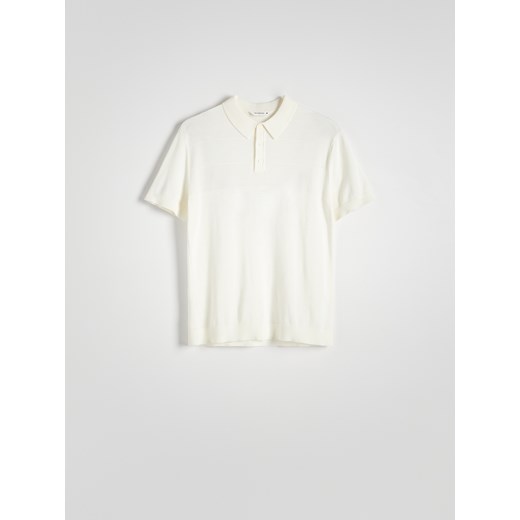 Reserved - Sweter polo - biały Reserved M Reserved