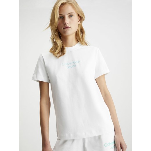 Calvin Klein Koszulka w kolorze białym ze sklepu Limango Polska w kategorii Bluzki damskie - zdjęcie 169965372