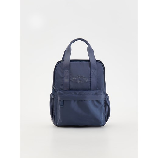 Reserved - Nylonowy plecak z kieszonką - granatowy ze sklepu Reserved w kategorii Plecaki dla dzieci - zdjęcie 169965884