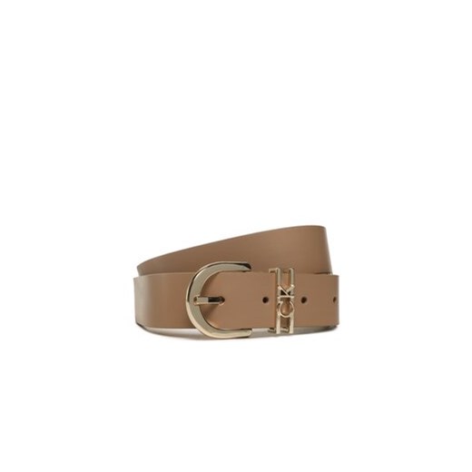Calvin Klein Pasek Damski Ck Must Ck Loop Belt 30mm K60K610387 Beżowy Calvin Klein 80 wyprzedaż MODIVO
