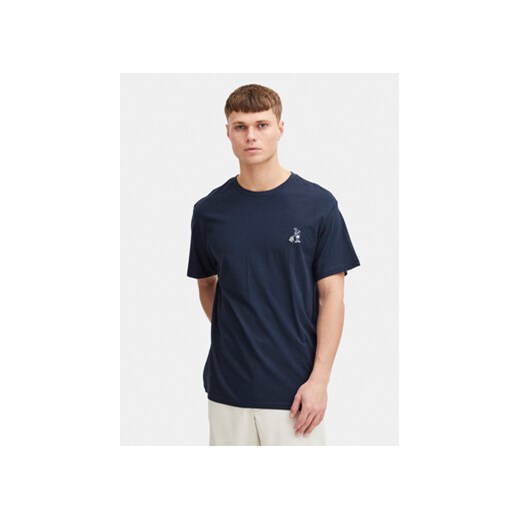 Solid T-Shirt Ilias 21108139 Granatowy Regular Fit ze sklepu MODIVO w kategorii T-shirty męskie - zdjęcie 169974263