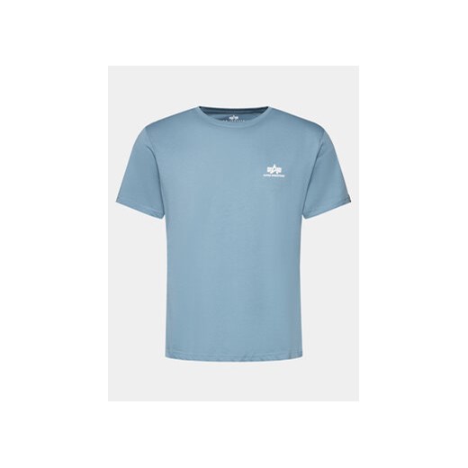 Alpha Industries T-Shirt Basic T Small Logo 188505 Niebieski Regular Fit ze sklepu MODIVO w kategorii T-shirty męskie - zdjęcie 169974270