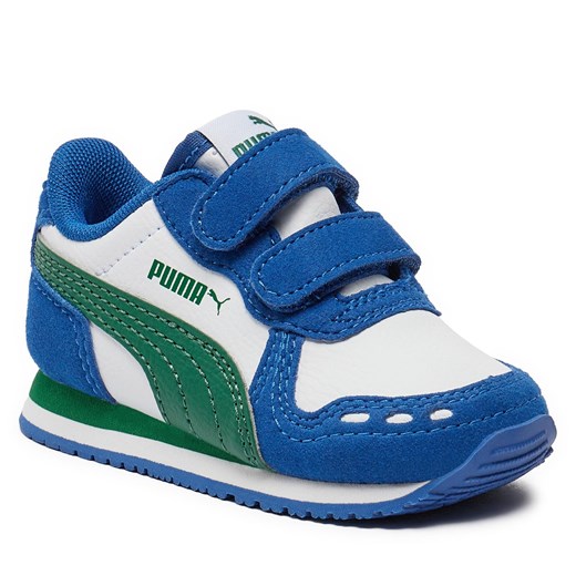 Trampki dziecięce Puma niebieskie na rzepy na wiosnę