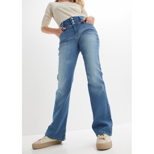 Dżinsy dzwony z wysoką talią 46 bonprix