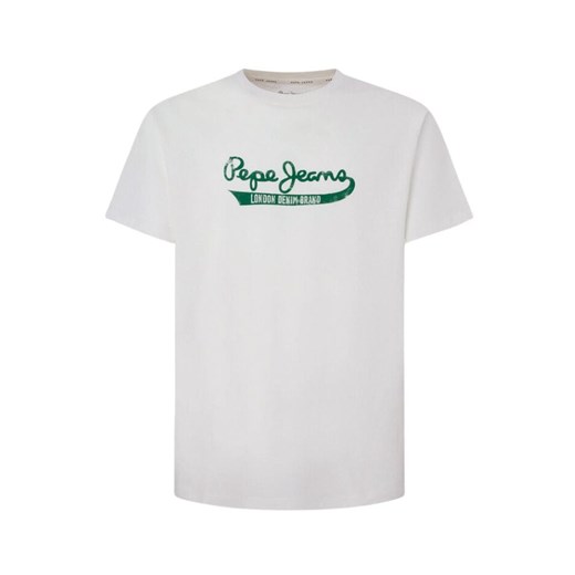 t-shirt męski pepe jeans pm509390 biały ze sklepu Royal Shop w kategorii T-shirty męskie - zdjęcie 169990844