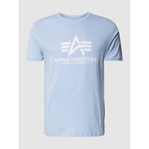 T-shirt męski Alpha Industries bawełniany młodzieżowy z krótkim rękawem 