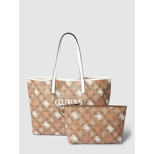 Shopper bag Guess mieszcząca a8 na ramię 
