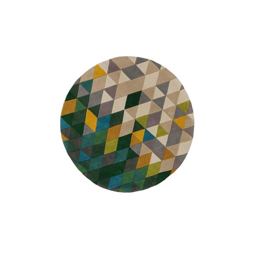 H & M - Okrągły Wełniany Dywan Prism - Zielony ze sklepu H&M w kategorii Dywany - zdjęcie 169992462