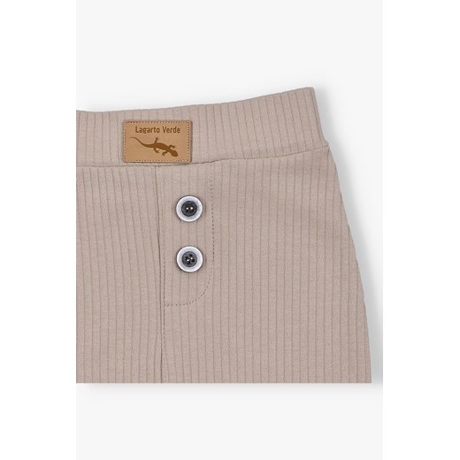 Spodnie niemowlęce z dzianiny prążkowej - niebieskie - Lagarto Verde ze sklepu 5.10.15 w kategorii Spodnie i półśpiochy - zdjęcie 169994541