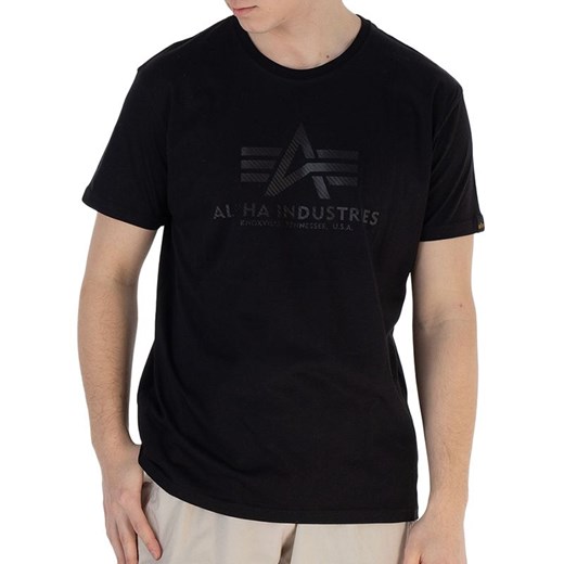 Koszulka Alpha Industries Basic Carbon 100501CB515 - czarna ze sklepu streetstyle24.pl w kategorii T-shirty męskie - zdjęcie 169997160