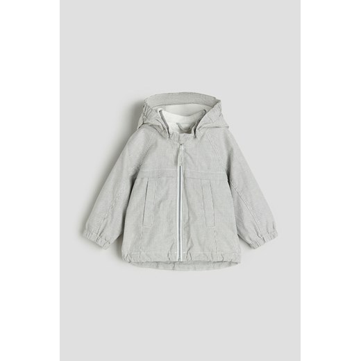H & M - Bawełniana kurtka z kapturem - Szary ze sklepu H&M w kategorii Kurtki chłopięce - zdjęcie 169997182
