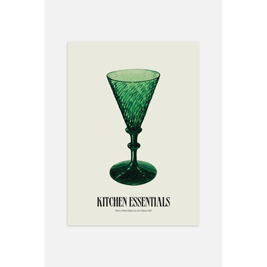 H & M - Sherry Wine Glass Plakat - Zielony ze sklepu H&M w kategorii Plakaty - zdjęcie 169997342