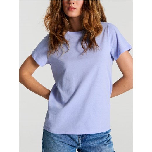 Sinsay - Koszulka bawełniana - niebieski ze sklepu Sinsay w kategorii Bluzki damskie - zdjęcie 169999151