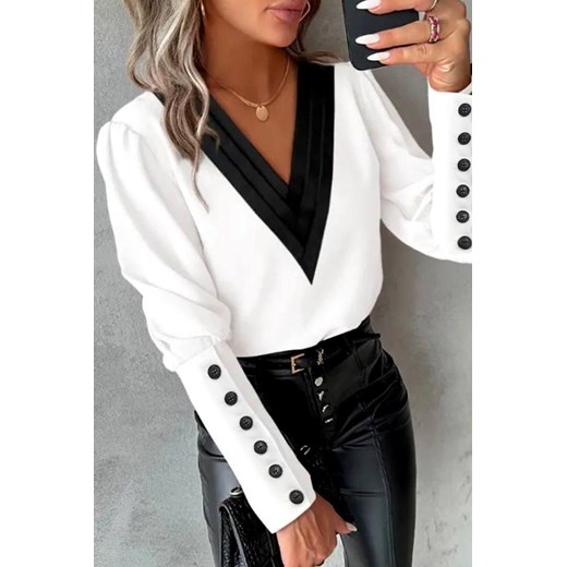 Bluzka damska ROMILSA WHITE ze sklepu Ivet Shop w kategorii Bluzki damskie - zdjęcie 170001021