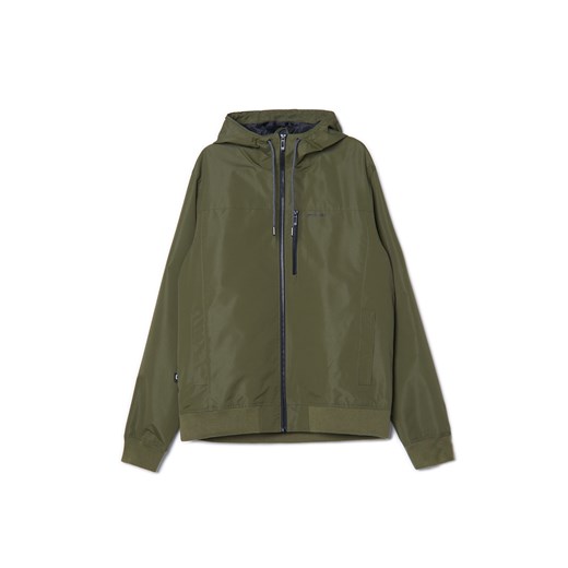 Cropp - Ciemnozielona kurtka z kapturem - zielony ze sklepu Cropp w kategorii Kurtki męskie - zdjęcie 170001491